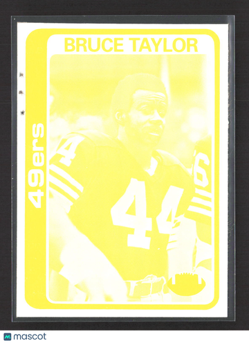 1972 Topps Bruce Taylor Yellow Printing Plate