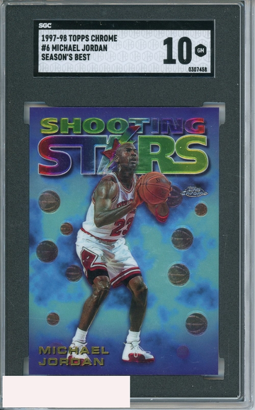 1997-98 TOPPS CHROME MICHAEL JORDAN #6 SEASONS BEST SGC 10