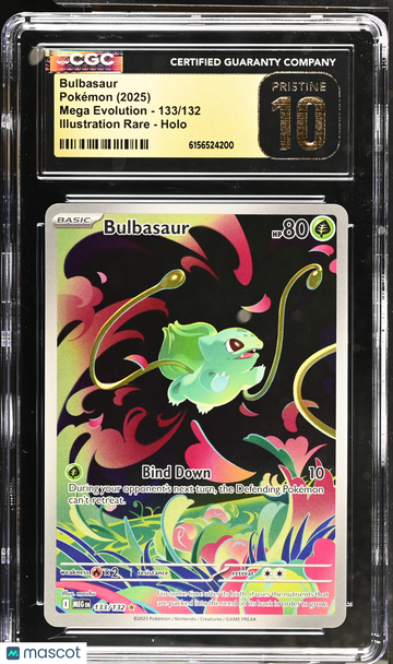 2025 Pokemon Mega Evolution Bulbasaur Holo Illustration Rare Illustration Rare CGC 10 #133/132