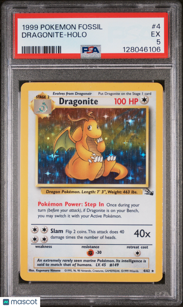 Dragonite Holo PSA 5 #4