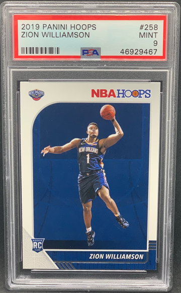 Zion Williamson 2019 Panini Hoops PSA 9