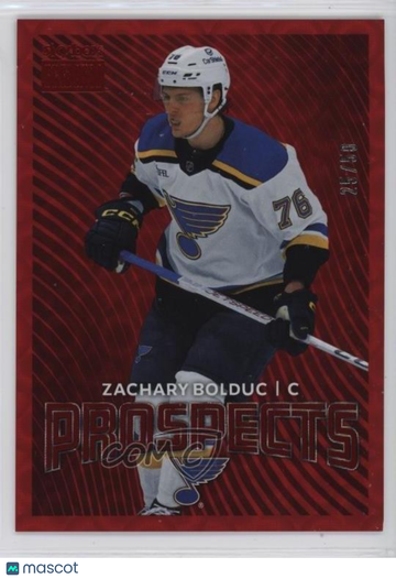 2024-25 Skybox Metal Universe - Premium Prospects - Star Rubies Zachary Bolduc #PP-41 Star Rubies 25/50 Rookie