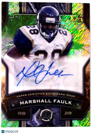 2025 Topps Resurgence Signatures Marshall Faulk Auto 5/15 St Louis Rams Football Card