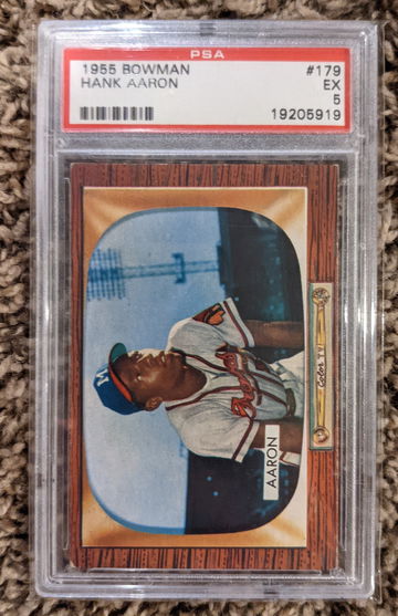 1955 Bowman Hank Aaron PSA 5 Centered