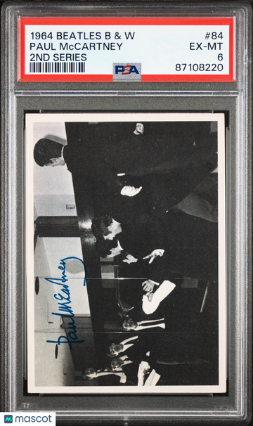 1964 Beatles B&W Paul Mccartney #84 PSA 6