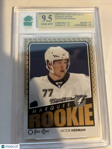 2009-10 O-Pee-Chee Victor Hedman Rookie KSA 9.5