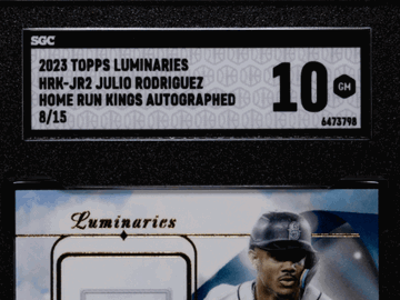 2023 Topps Luminaries Julio Rodriguez #HRK-JR2 Home Run Kings Autograph SGC 10