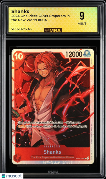 2024 One Piece OP09-Emperors in the New World Shanks #004 MBA 9