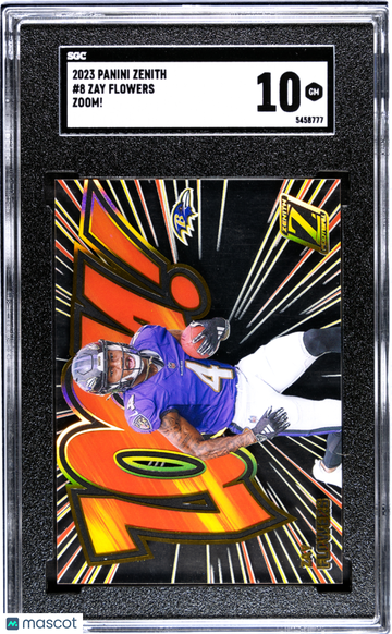 2023 Panini Zenith Zay Flowers #8 Zoom! SGC 10