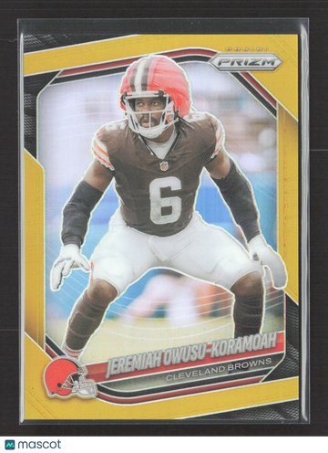 2025 Panini Prizm Jeremiah Owusu-Koramoah #159 Gold /10