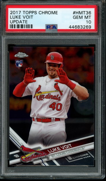 2017 Topps Chrome Update #HMT36 Luke Voit PSA 10 GEM MINT