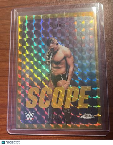 2026 Topps Chrome WWE Gunther #SCO-11 Scope Gold Geometric Refactor/50 SN