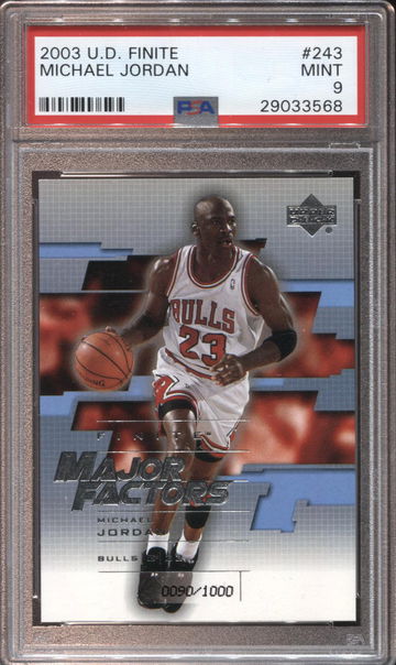 MICHAEL JORDAN 2003 UD FINITE /1000 PSA 9