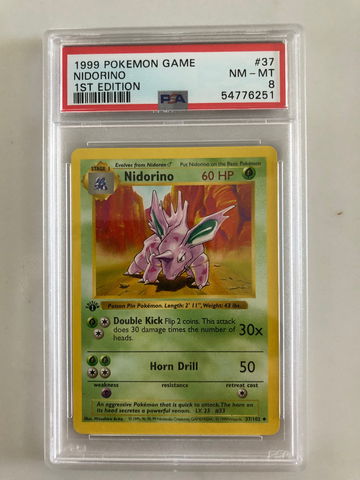 1999 Pokémon Game Nidorino 1st edition 