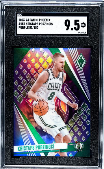 2023-24 Panini Phoenix Purple Kristaps Porzingis #152 /150 SGC 9.5