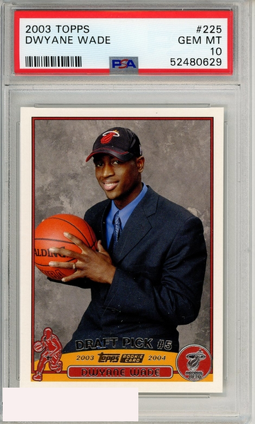 2003 TOPPS DWYANE WADE #225 PSA 10 GEM MT RC