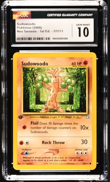 2000 Pokemon #77/111 Sudowoodo Neo Genesis - 1st Ed. CGC 10