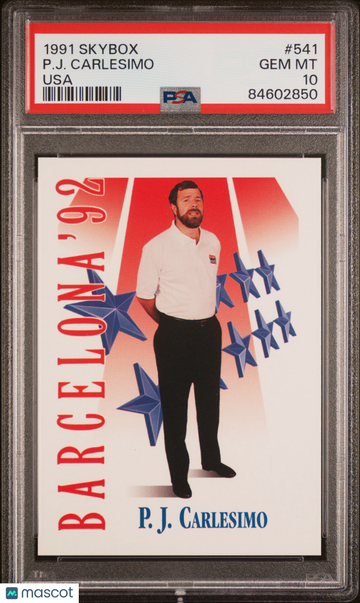 1991 Skybox P. J. Carlesimo #541 PSA 10 -Dream Team USA