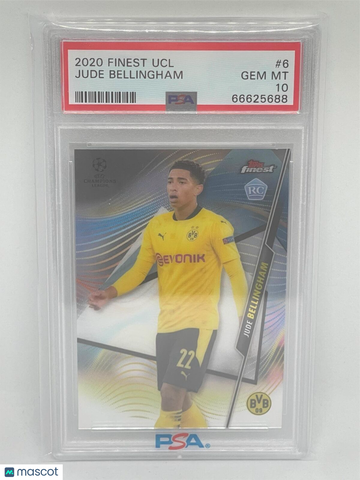 2020 Topps Finest UEFA Champions League Jude Bellingham #6 PSA 10