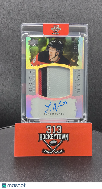 2023-24 Upper Deck Exquisite Collection Luke Hughes #EC-LH /49 Rookie Auto Patch