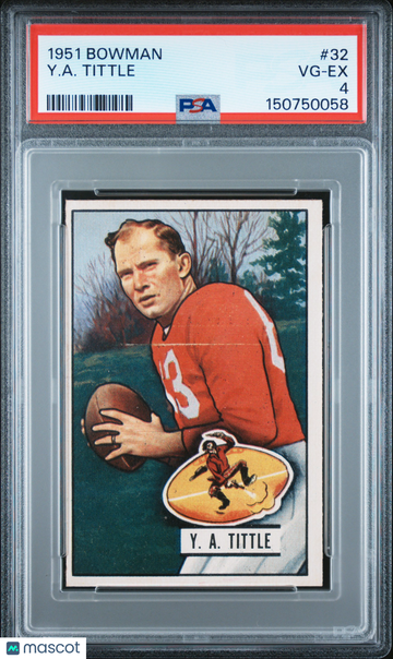 1951 Bowman Y. A. Tittle #32 PSA 4 Low Pop HOF Short Print 49ers Football Trading Card