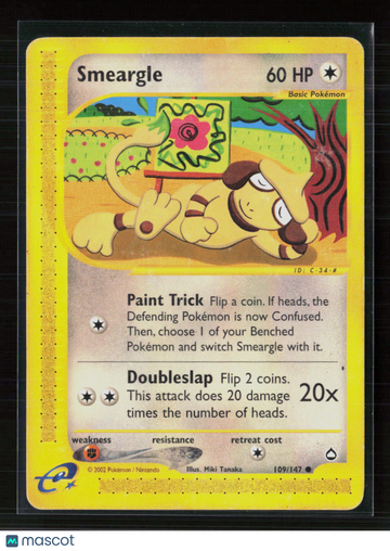 Pokemon 2002 Aquapolis Smeargle #109/147