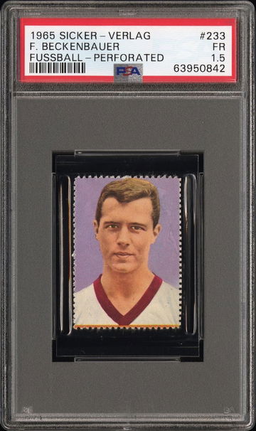 1965 Franz Beckenbauer Sicker Verlag Fussball PSA1.5 FAIR #233 Rookie