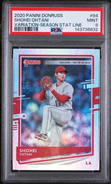 2020 Panini Donruss Sp-Season Stat Line Shohei Ohtani #94 /194 PSA 9 143736832