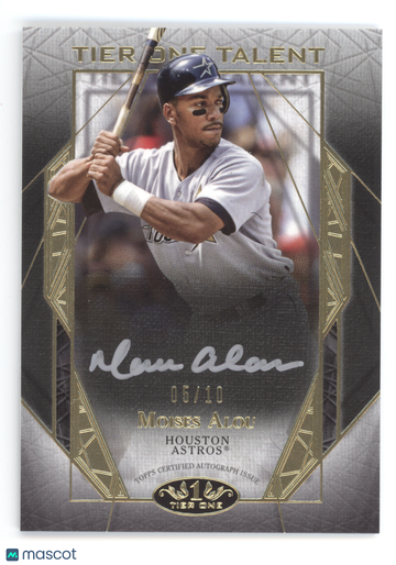 2022 Topps Tier One Tier One Talent Moises Alou #T1TA-MA /10