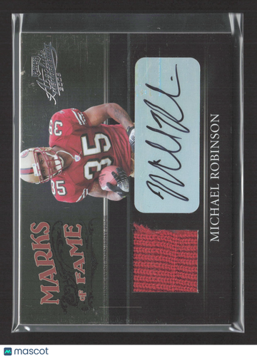 2006 Playoff Absolute Memorabilia Marks of Fame Michael Robinson #MF-43 Jersey Patch Auto