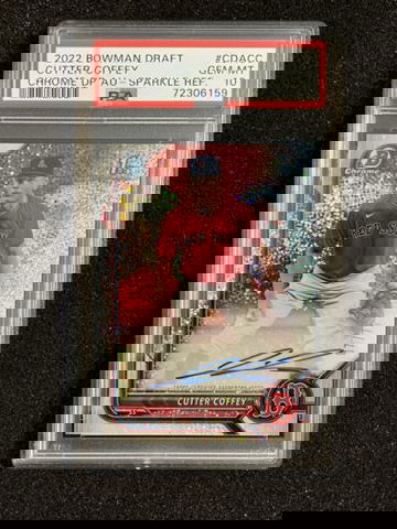 2022 Bowman Chrome 1st Cutter Coffey #CDACC Speckle Refractor Auto #7/71 PSA 10