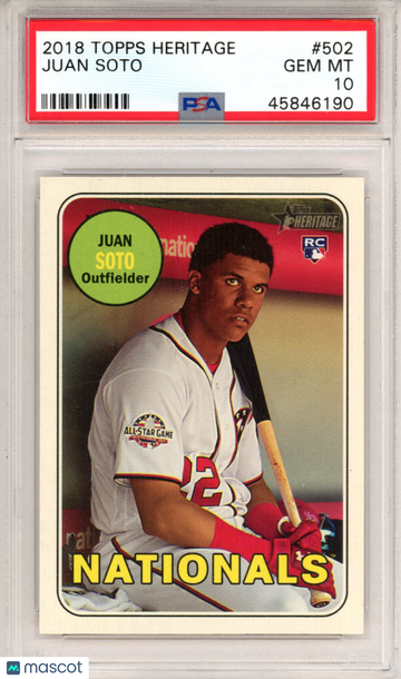 2018 Topps Heritage Juan Soto #502 PSA 10