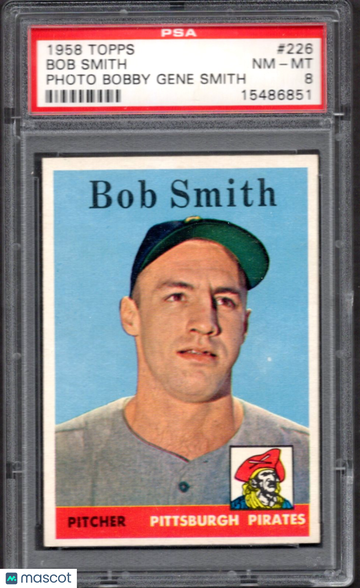 1958 Topps Bob Smith #226 Photo Bobby Gene Smith PSA 8