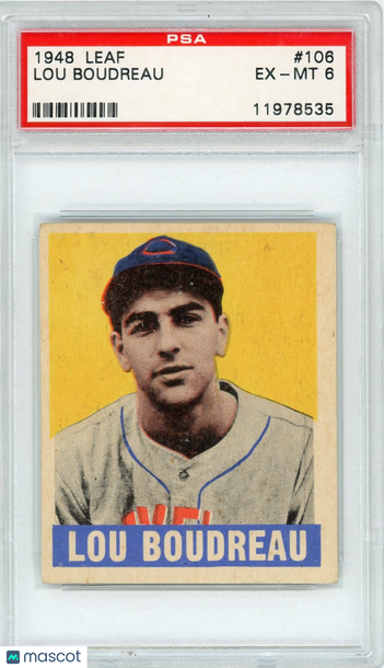 1948 Leaf Lou Boudreau #106 PSA 6