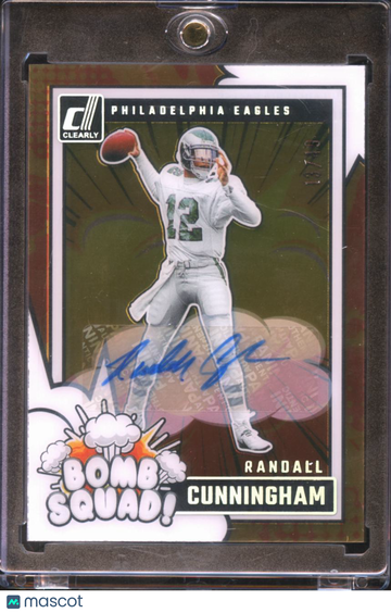2025 Panini Clearly Donruss Bomb Squad Randall Cunningham #20 Gold /16