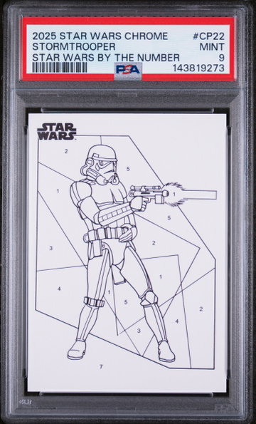 2025 Topps Chrome Star Wars Star Wars By the Number Stormtrooper #CP22 PSA 9