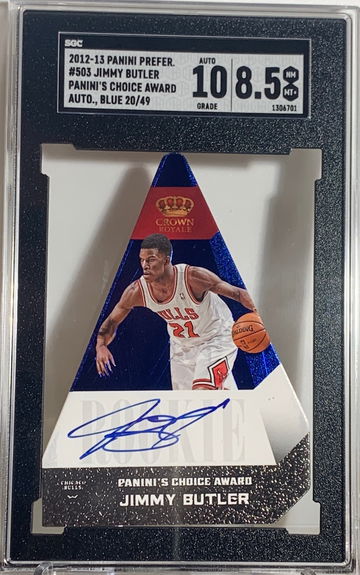 🔥  2012-13 Jimmy Butler RC AUTO 20/49 BLUE Panini SGC 10/8.5 MINT #1306701