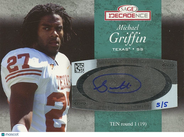 2007 SAGE Hit Michael Griffin Rookie