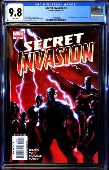 Secret Invasion #1 🔥1st Print (2008) Disney+ Show MCU 🔥 CGC 9.8 - WHITE Pages
