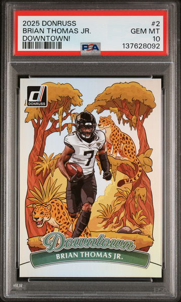 2025 Donruss Downtown Brian Thomas Jr. #2 PSA 10