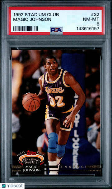1992 Stadium Club Magic Johnson #32 PSA 8