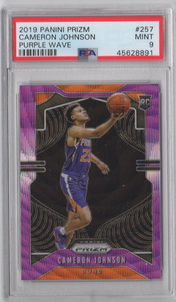 2019 Prizm Purple Wave Cameron Johnson PSA 9