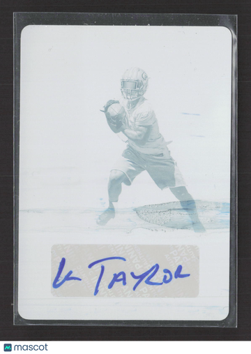2016 Panini Impeccable Kelvin Taylor #112 Cyan Printing Plate /1 Printing Plate Cyan Plate
