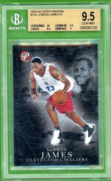 2003 Topps Pristine LeBron James #103 /499 BGS 9.5