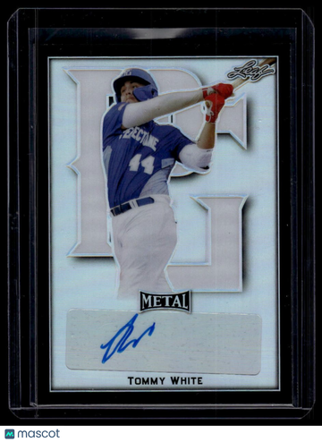 2020 Leaf Metal Perfect Game All-American Classic Tommy White #BA-TW1 Metal Auto Black Rainbow AU SN