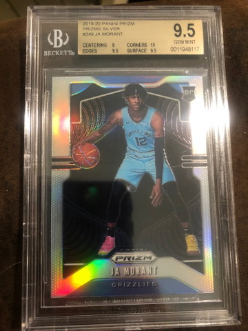 2019-20 Panini Prizm Ja Morant R/C Silver Prizm BGS 9.5