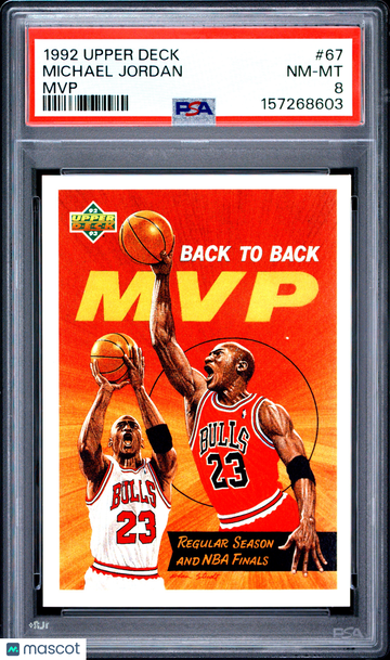 1992 Upper Deck Michael Jordan #67 MVP PSA 8
