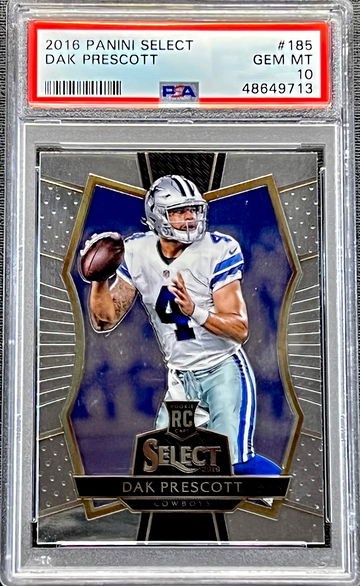 2016 Dak Prescott Panini Select #185 PSA 10 GEM MT  Rookie RC 