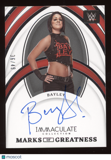 2022 Panini Immaculate Collection Marks of Greatness Bayley #MG-BYL /49