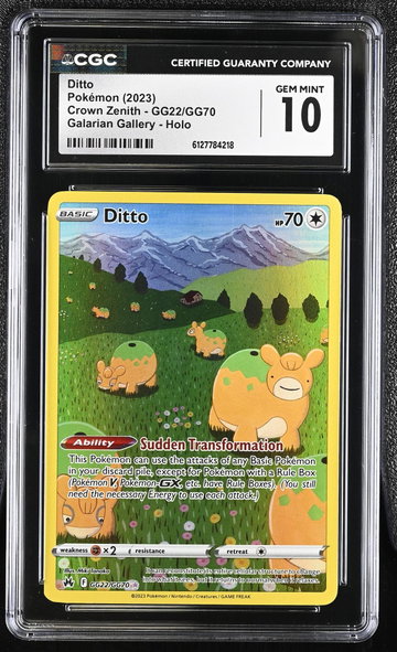 2023 Crown Zenith #GG22/GG70 Ditto Galarian Gallery CGC 10